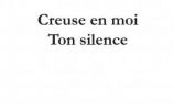 Creuse en moi Ton silence