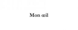 Mon œil