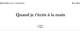 Quand je t'écris à la main